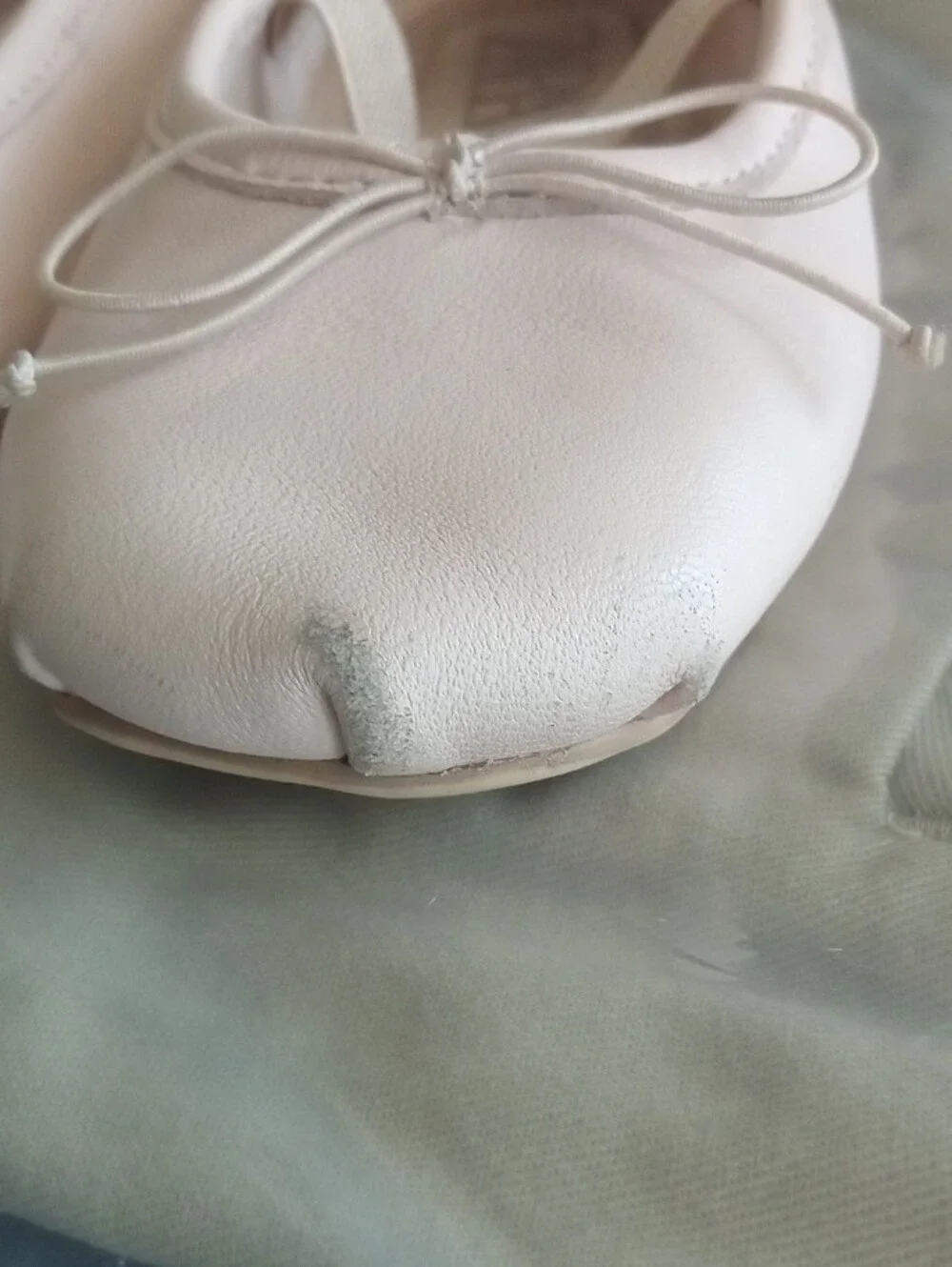 Zara Pale Pink Ballet Flats with Bow
